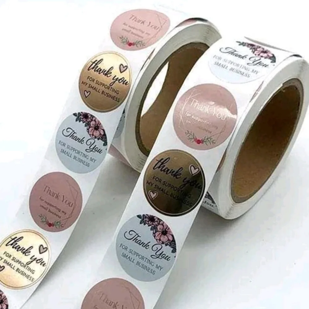 🔹️1,000 1 inch  mystery thank you stickers (2 rolls 500 each)
